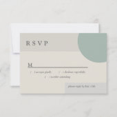 Modern Boho Geometric Abstrakt Green Gray Taupe RSVP Karte (Vorderseite)