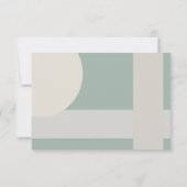 Modern Boho Geometric Abstrakt Green Gray Taupe RSVP Karte (Rückseite)