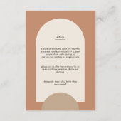 Modern Boho Geometric Arch Begleitkarte (Vorderseite)