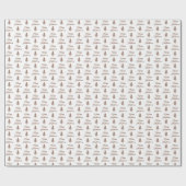 Modern Boho Glitzer Weihnachtsbaum Frohe Weihnacht Geschenkpapier (Flach)