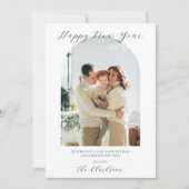 Modern Boho glücklich Neues Jahr Einladung (Vorderseite)