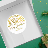 Modern Boho Gold Arch Weihnachtsgeschenk Runder Aufkleber