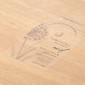 Modern Boho Greenery Minimal Wedding Acryleinladungen (Ablage )