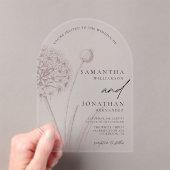 Modern Boho Greenery Minimal Wedding Acryleinladungen (Insitu (Handheld))