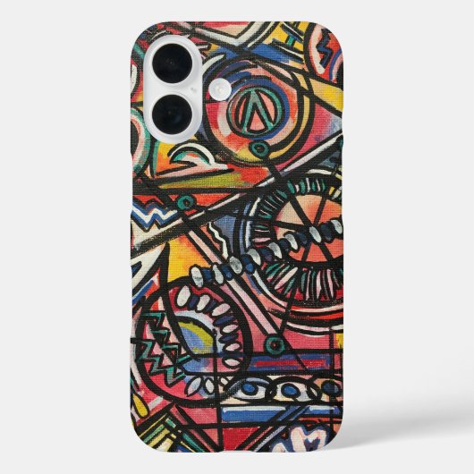 Modern Boho-Hand Painted Abstract Art Case-Mate iPhone Hülle (Rückseite)