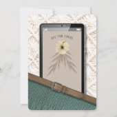 Modern Boho Handy Geburtstagseinladung Einladung (Rückseite)