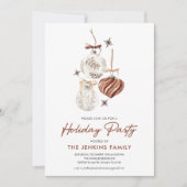 Modern Boho Holiday Party Invitation Einladung (Vorderseite)