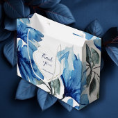Modern Boho Indigo Blue Personalisiert Große Geschenktüte