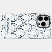 Modern Boho Indigo Blue Rainbow Personalisiert Case-Mate iPhone Hülle (Rückseite (Horizontal))