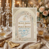 Modern Boho Islamic Nikkah Ceremony Einladung