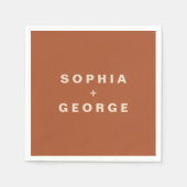 Modern Boho Jewel Earth Tone Wedding Serviette (Vorderseite)