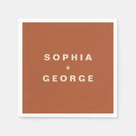 Modern Boho Jewel Earth Tone Wedding Serviette