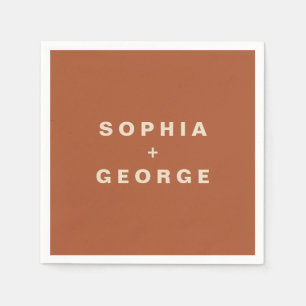 Modern Boho Jewel Earth Tone Wedding Serviette