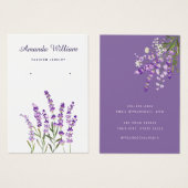 Modern Boho lavender blumenohrkarton (Vorne & Hinten)