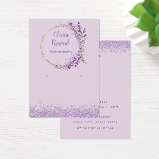 Modern Boho lavender blumenohrkarton (Schreibtisch)