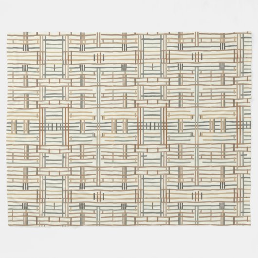 Modern Boho Linear Geometric ID1276 Fleecedecke (Vorderseite (Horizontal))