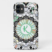 Modern Boho Mandala Yoga Meditation Initial Case-Mate iPhone Hülle (Rückseite)