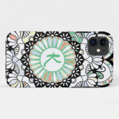 Modern Boho Mandala Yoga Meditation Initial Case-Mate iPhone Hülle (Rückseite (Horizontal))