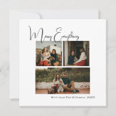 Modern Boho Merry Alles Sechs Foto Weihnachten (Vorderseite)