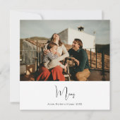 Modern Boho Merry Seven Foto Weihnachten (Vorderseite)