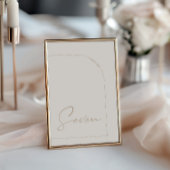 Modern Boho Minimal Arch Table Tischnummer