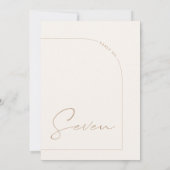 Modern Boho Minimal Arch Table Tischnummer (Rückseite)