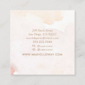 Modern Boho Minimal Palm Tree Quadratische Visitenkarte (Rückseite)