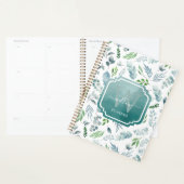 Modern Boho Monogram Greenery Eucalyptus Foliage Planer (Anzeige)