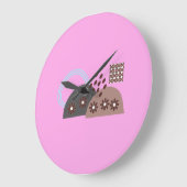 Modern Boho Monogramed Große Wanduhr (Winkel)