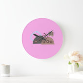 Modern Boho Monogramed Große Wanduhr (Zuhause)