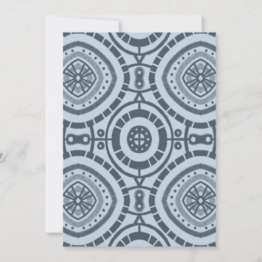 Modern Boho Muster Custom B'nai Bat Bar Mitzvah Einladung (Rückseite)