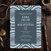 Modern Boho Muster Custom B'nai Bat Bar Mitzvah Einladung