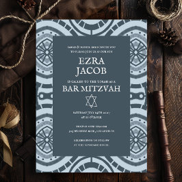 Modern Boho Muster Custom B'nai Bat Bar Mitzvah Einladung