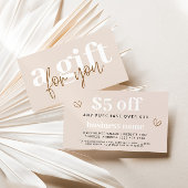 Modern Boho Neutral Coupon Discount Card