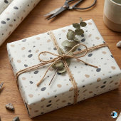 Modern Boho Neutral Terrazzo Speckled Earth Tones Geschenkpapier