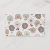 Modern Boho Neutrals Botanische Einfache Trendy Visitenkarte (Rückseite)
