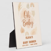 Modern Boho Oh Baby Baby Shower Fotoplatte (Seite)