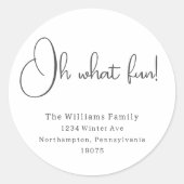 Modern Boho Oh, was Spaß Umschlag Aufkleber (Vorderseite)