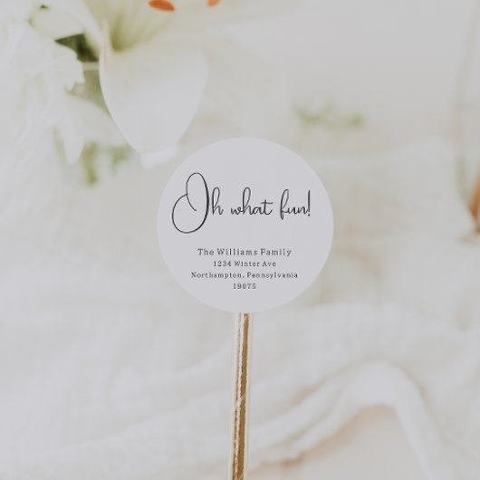 Modern Boho Oh, was Spaß Umschlag Aufkleber