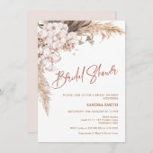 Modern Boho Orchard Pampas Grass Brautparty Einladung (Vorne/Hinten)