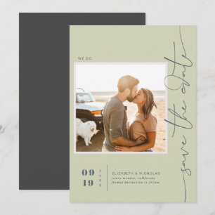 Modern Boho Ozean Glas   Foto Save-the-Date Save The Date