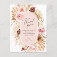 Modern Boho Pampas Grass Floral Arch Vielen Dank