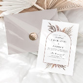 Modern Boho Pampasgras Hochzeitseinladung Einladung