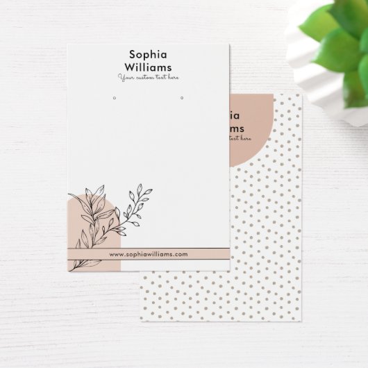 Modern Boho Pastel Earring Juwelier Display Card (Schreibtisch)