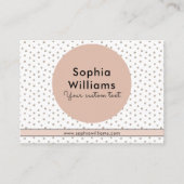 Modern Boho Pastel Polka Dots Visitenkarte (Vorderseite)