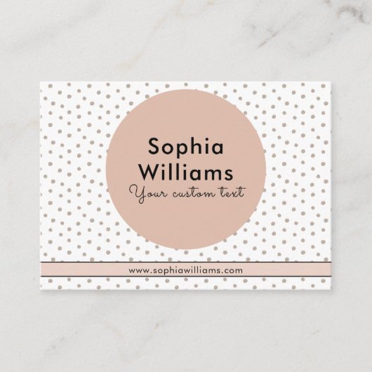 Modern Boho Pastel Polka Dots Visitenkarte (Vorderseite)