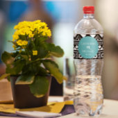 Modern Boho Pattern Green Wedding Wasserflaschenetikett