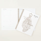 Modern Boho Pink Elegante Blumenzettel Planer (Anzeige)