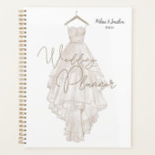 Modern Boho Pink Elegante Blumenzettel Planer (Vorderseite)