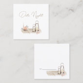 Modern Boho Pink Elegante Florenz Abendkarte Quadratische Visitenkarte (Vorne/Hinten)